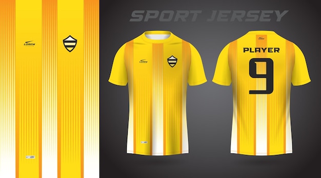 yellow tshirt sport jersey design