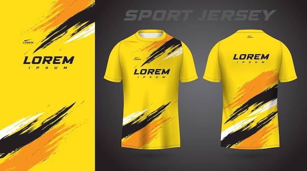 yellow tshirt sport jersey design