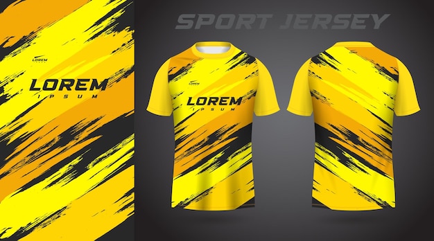 yellow tshirt sport jersey design