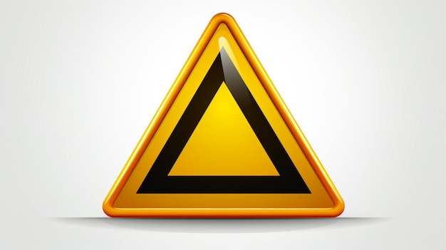 A yellow warning sign