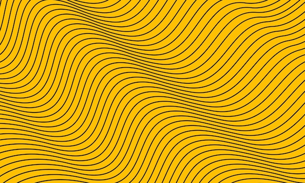 Vector yellow wavy background