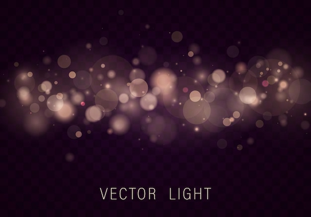 Yellow White Gold Light abstract glowing bokeh lights effect isolated. 