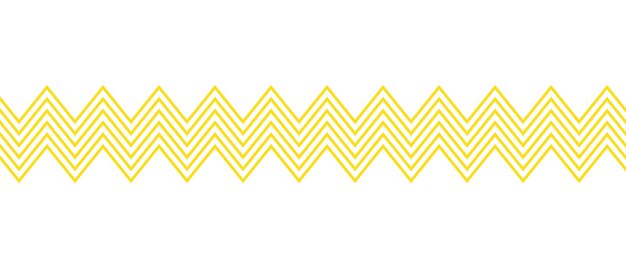 a yellow zigzag ribbon with a yellow strip