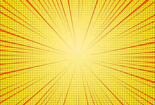 yellow zoom comic abstract background Vector eps 10