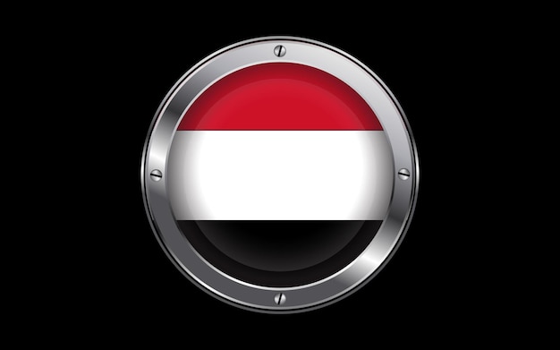 Yemen Flag in 3D Vector