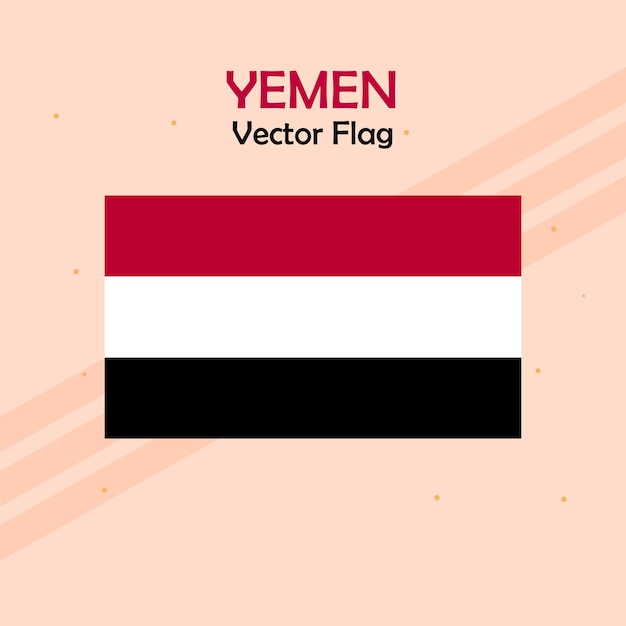 Vector yemen vector flag lines and stock