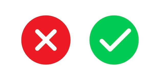 Yes and No icon signs