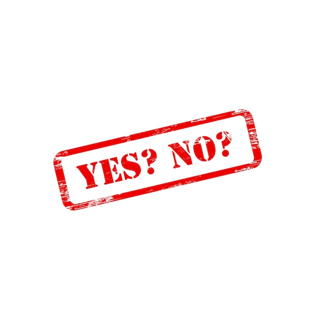 YES NO stamp vector grunge design with scratches. Color is easily changed.