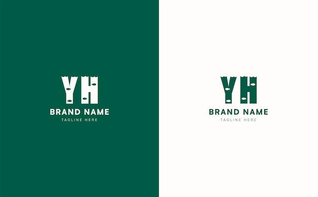 YH Letters vector logo design