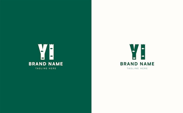 Vector yi letters vector logo design