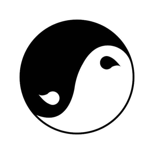 YIN YANG icon logo vec tor design template