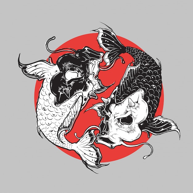 Yin & yang koi design