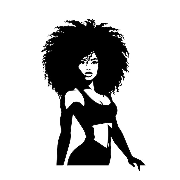 Yoga Afro woman svg