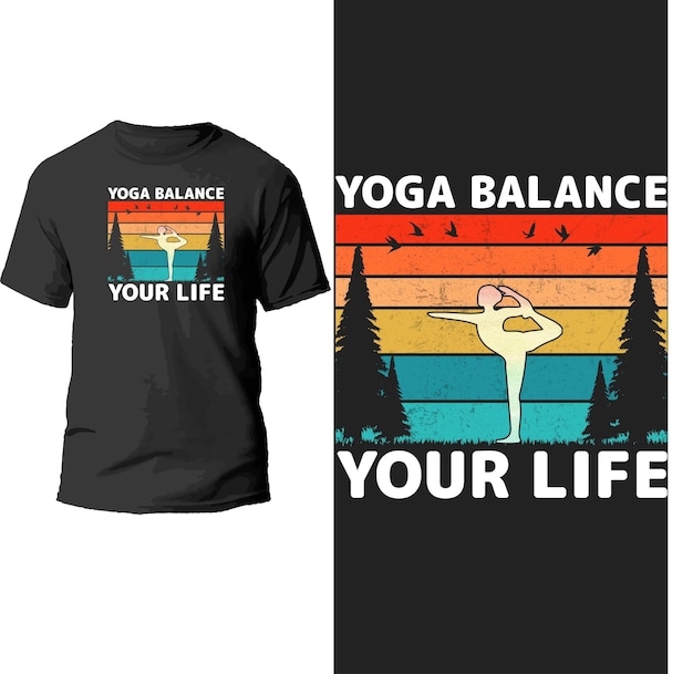 yoga balance your life t shirt design