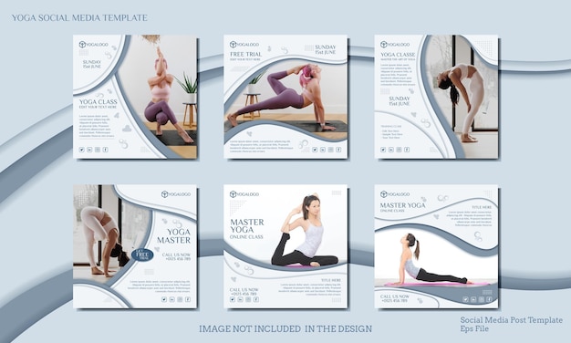 yoga class social media post template