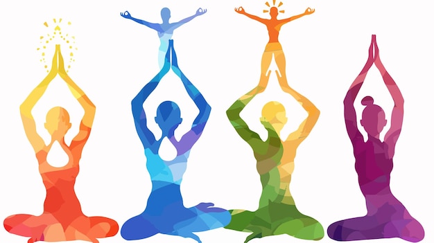 Vector yoga clipart isolated vector illustration stock photo