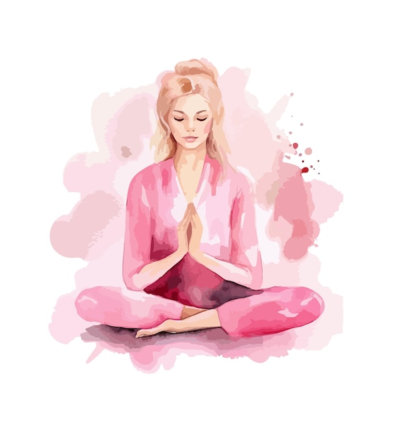 Yoga clipart isolated vector illustration