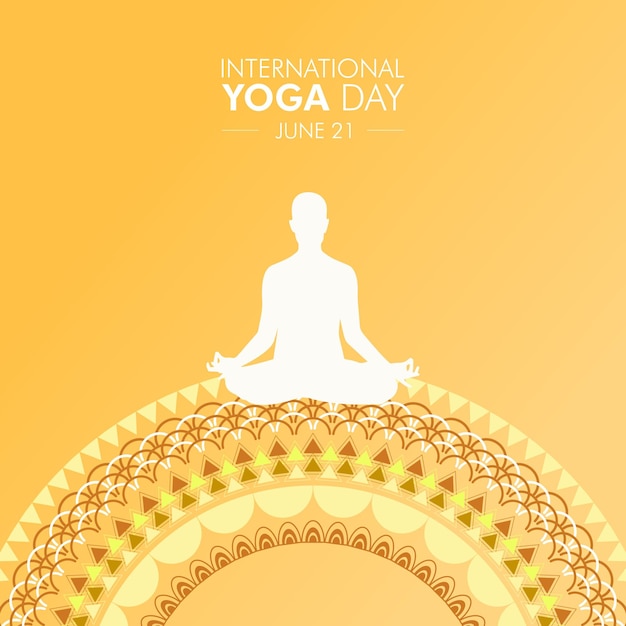 Yoga Day Post Vector