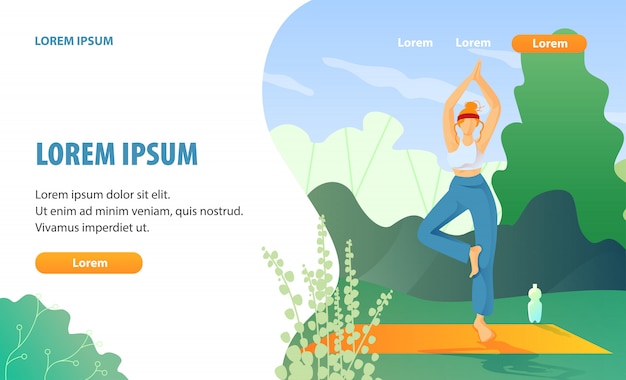 Yoga Exercise and Rest at Greenhouse Landing Page