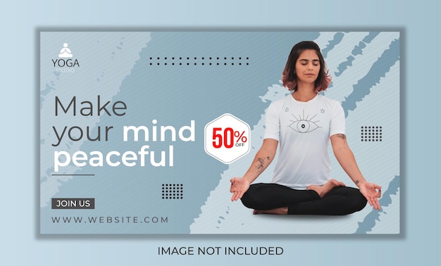 Yoga expert class web banner or thumbnail design