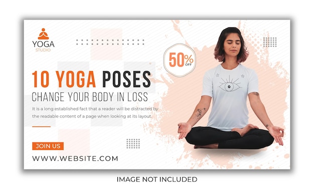 Yoga expert class web banner or thumbnail design