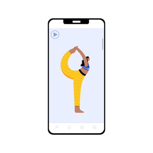 Yoga flat vector illustration Healthy lifestyle