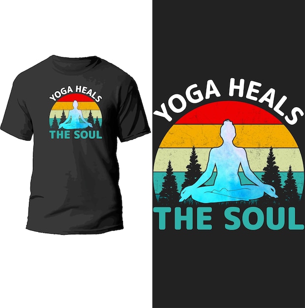 yoga heals the soul t shirt design