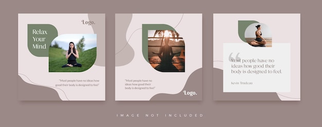 Yoga Healthy Lifestyle Instagram Post Template