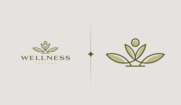 Yoga Leaf Logo Template Universal creative premium symbol Vector illustration Creative Minimal design template Symbol for Corporate Business Identity