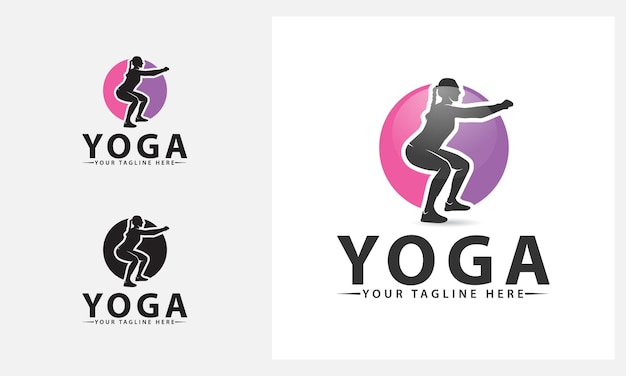 yoga logo design templates