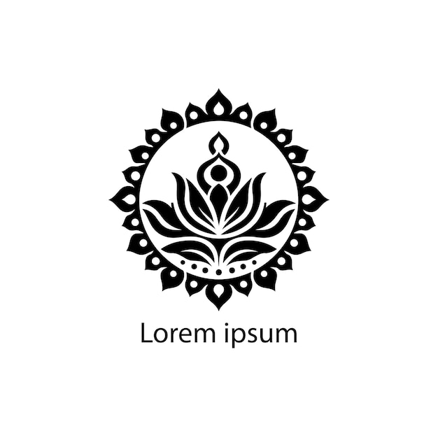 A yoga logo design on white background