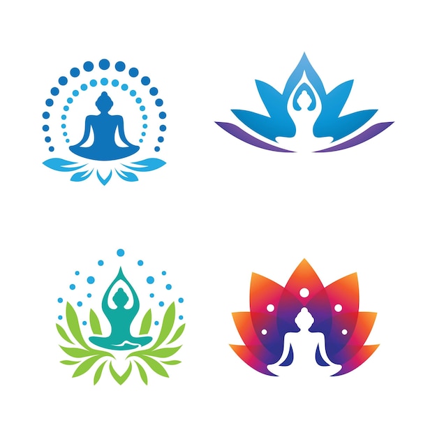 Yoga logo images illustration design