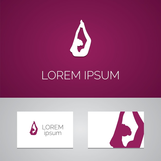 Yoga logo template icon