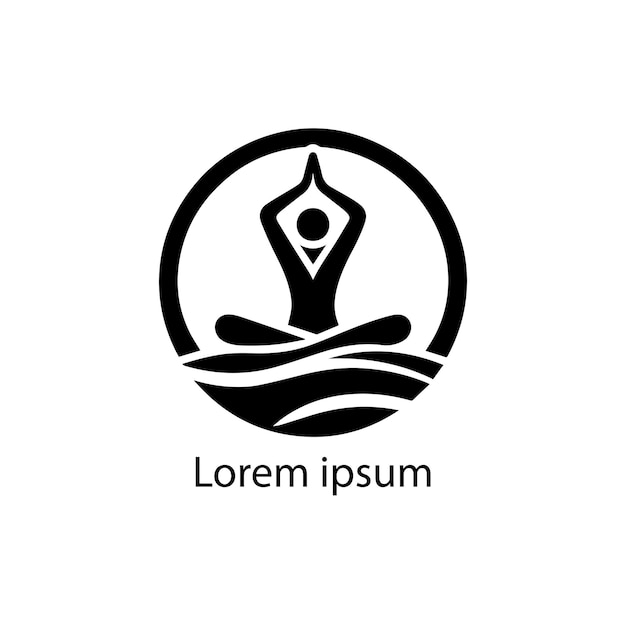 A yoga logo vector design