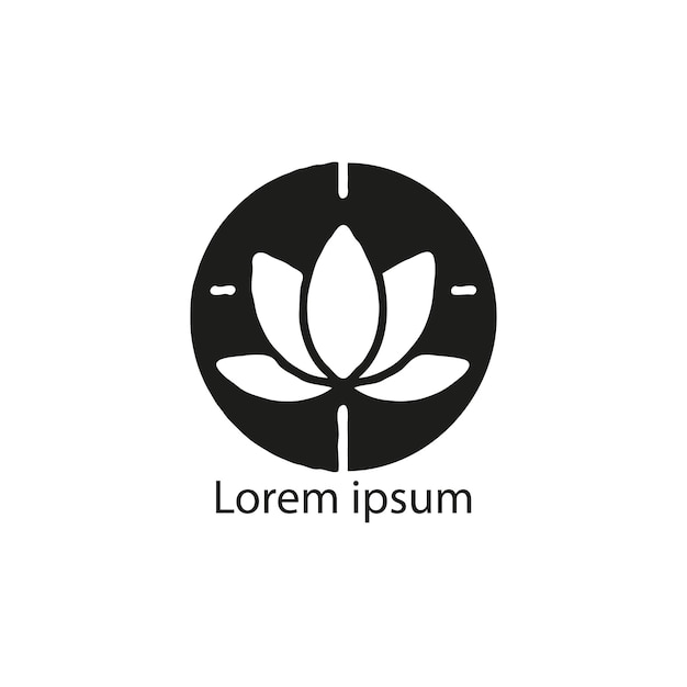 a yoga logo on white background