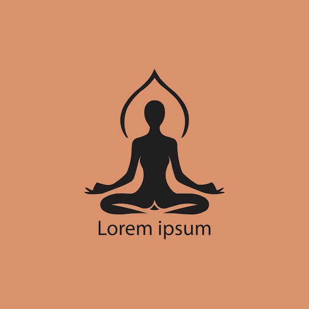 a yoga logo on white background