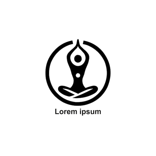 A yoga logo white background