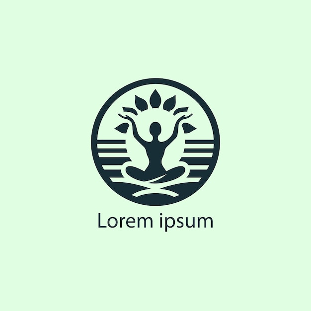 a yoga logo on white background