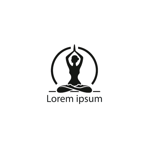 a yoga logo on white background