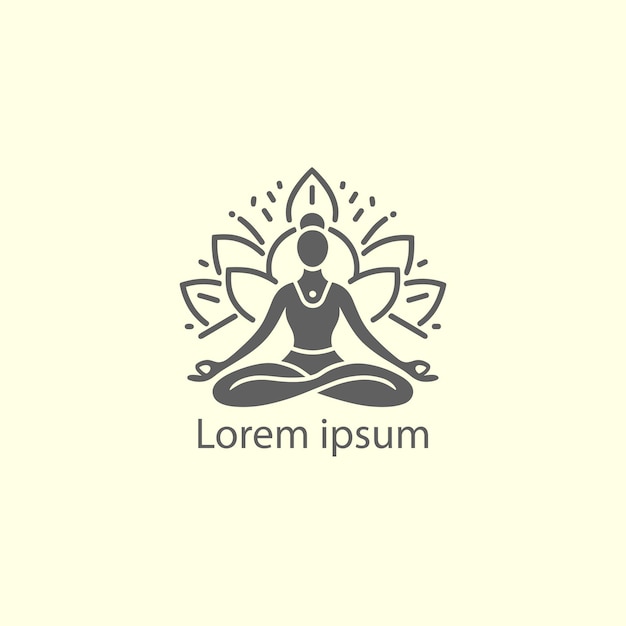 a yoga logo on white background