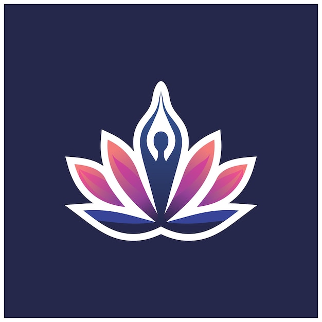 yoga logo with beautiful shape