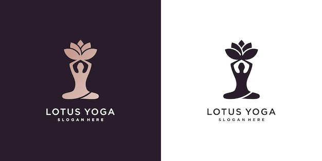 Yoga logo with creative element style Premium Vector part 5