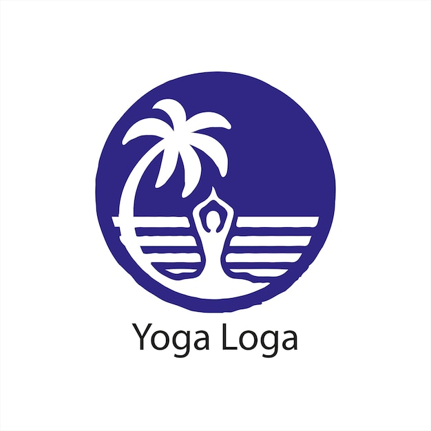 a yoga logo with a tree and a person doing yoga