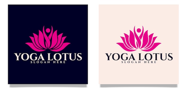 Yoga lotus logo template, spa business logo