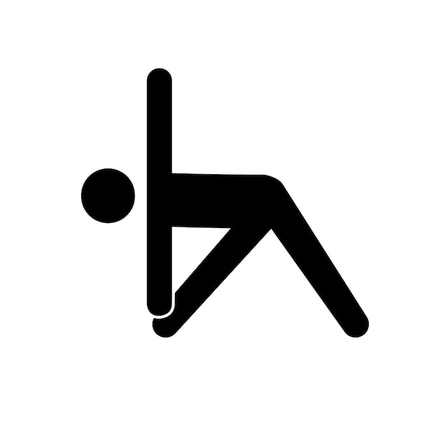 Yoga pictogram icon man Yoga pose meditate practice relax pictogram man Health meditate concentrate symbol