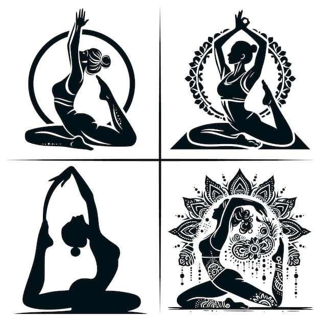 Yoga PNG Bundle Sublimation Designs Trendy Yoga PNG Meditation PNG Chakra Designs Lotus Flower png Spiritual Art Zen Design png