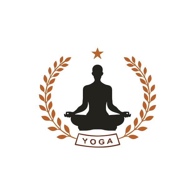 yoga sports logo suitable for accessories cover design and more