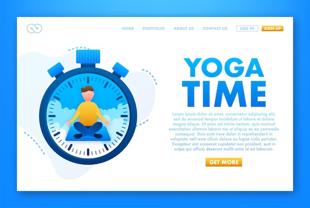 Yoga time Vector stock illustration Health care