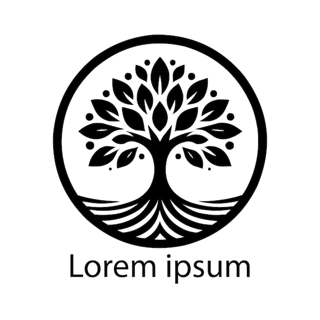 A yoga tree logo