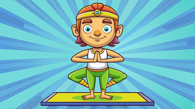 Vector yoga vector illustration cartoon